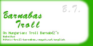 barnabas troll business card